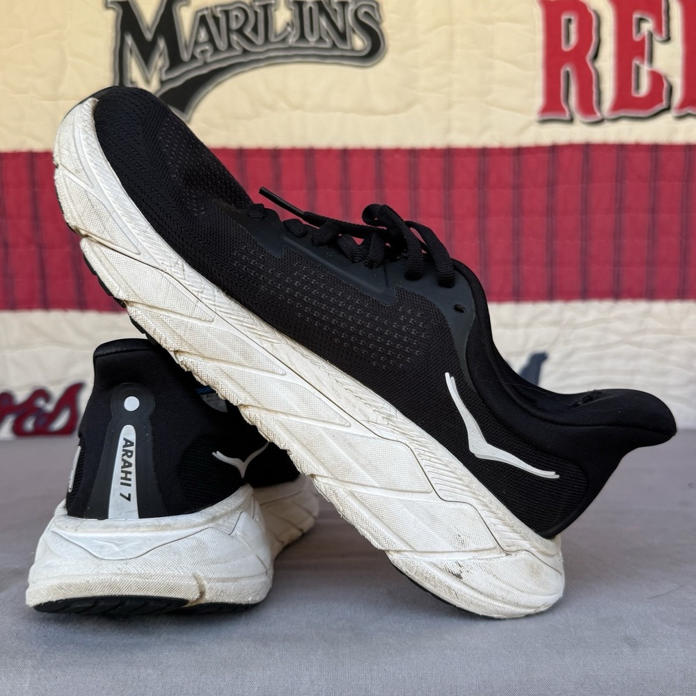 Size 8.5 - Hoka One One HOKA Arahi 7 Black White W - Picture 11 of 12
